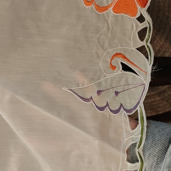 NEW Vintage HAND MADE Embroidered Tablecloth SET - Picture 10 of 14